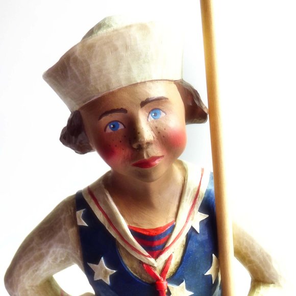 Leo & Marilyn Smith Folk Art Sculpture MS. LIBERTY - Picture 7 of 10